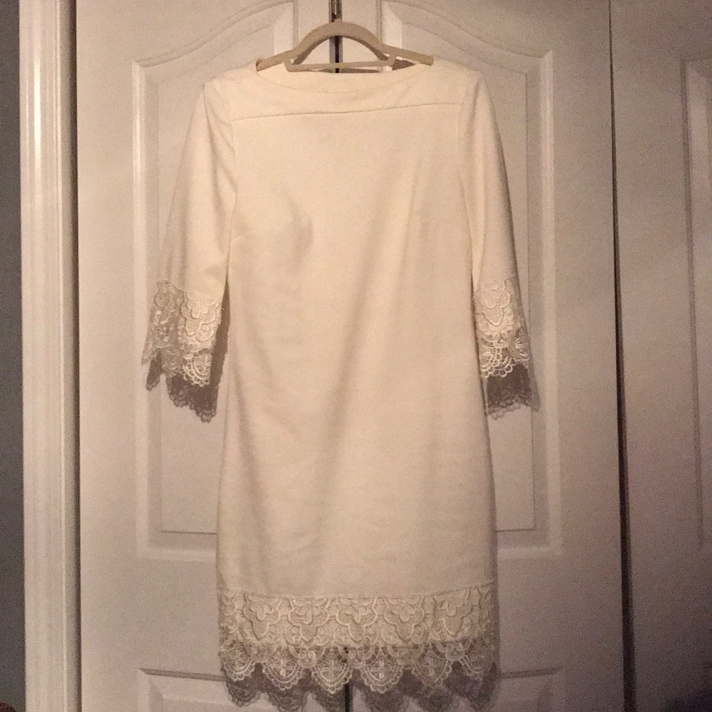 Lace trim dress